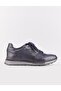 Specially Designed Genuine Leather Navy Blue Lace-Up Men's Sports Shoes
