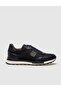 Genuine Leather Navy Blue Lace-Up Men's Sports Shoes