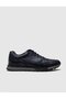 Genuine Leather Navy Blue Lace-Up Men's Sports Shoes