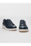 Genuine Leather Navy Blue Lace-Up Men's Sports Shoes - 4