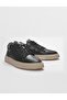 Genuine Leather Black Lace-Up Men's Sports Shoes - 5