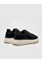 Genuine Leather Black Lace-Up Men's Sports Shoes - 3