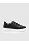 Genuine Leather Black Lace-Up Men's Sports Shoes