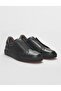 Genuine Leather Black Elastic Men's Sports Shoes - 2