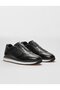Genuine Leather Black Fur Elastic Men's Sports Shoes - 2