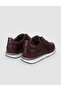 100% Genuine Leather Brown Lace-Up Men's Sports Shoes - 3