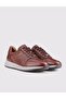 Genuine Leather Tan Lace-Up Men's Sports Shoes - 2