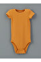 Lcw Baby Orange Crew Neck Baby Boy Snap Bodysuit 3 Pcs - 4