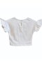 Baby Girl Cotton Blouse with Floral Printed and Ruffled Sleeves - 4
