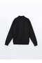 Black Standard Fit College Collar Men's Bomber Jacket - 8