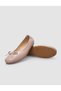 100% Genuine Leather Beige Women's Casual Shoes with Bow Detail - 4