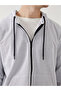 Hooded Long Sleeve Men's Zippered Sweatshirt - 3
