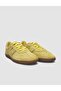 100% Genuine Leather Yellow Suede Lace-Up Women's Sneaker - 2