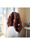 Women's Handmade Knit Cardigan with Rose Detail, Floral Cardigan, Trend Cardigan - 2