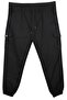 Cargo Pocket Plus Size Lycra Jogger Pants Black 1903