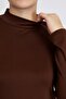 Organic Women's Body with Light Long Sleeve Turtleneck - Chocolate - 6