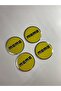 Momo Wheel Rim Logo Sticking Sticker Emblem Black-Yellow 60mm