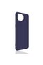 Reno 4 Lite Case Soft Smooth Soft Silicone Cover Piping - Navy Blue