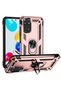 Redmi Note 11S Global Case with Camera Protruding Stand Ring Magnet Armor Cover Vega - Rose Gold