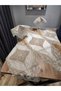 Home Textile Living Room Set Luxury Set of 5 Beige[Milk Coffee] Runner-135X43 Shomen-92X40 Napkin-40X40 - 2