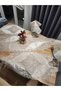 Home Textile Living Room Set Luxury Set of 5 Beige[Milk Coffee] Runner-135X43 Shomen-92X40 Napkin-40X40 - 5