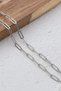 Steel Paperclip Oval Men's Chain Necklace 4mm Non-Tarnish - 7