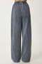 Wide Leg Denim Palazzo Trousers with Faded Effect Anthracite Lmx0071 - 7