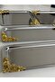 Steel 2 Pieces Square 2 Pieces Rectangular Gold Accessory Presentation Table - 3
