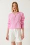 Women's Candy Pink Judge Collar Premium Muslin Shirt Blouse 1001 60271022 - 2