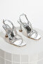 Women's Style Heeled Evening Shoes Silver