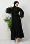 Azize Hijab Evening Dress Black - 4