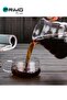 إبريق قهوة زجاجي V60 شفاف سعة 600 مل مع غطاء محكم لحفظ حرارة القهوة - 4