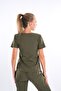 Khaki Green Lily Model Zippered Soft Lycra Doctor Nurse Surgical Uniform Set - 3