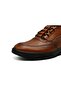 Men's Shoes Ms 706001   Genuine Leather Brown Shoes - 4