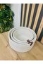 Beyzam Home Wicked Round Hand Woven Basket Bathroom and Kitchen Organizer Diameter 25-20-15 Depth 10 cm - 3