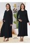 Women's navy blue special design cotton jersey maternity postpartum dressing gown nightgown pajama set - 3