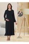 Women's navy blue special design cotton jersey maternity postpartum dressing gown nightgown pajama set - 4