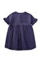 Organic Floral Embroidered Dress 1-6 Years Dark Blue - 2