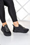 Almendra Black Stretch Stone Detailed Sneakers - 2