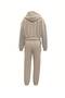 Women's Good Vibes Printed Oversized 3-Yarn Cardigan Tracksuit Set - 2