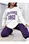 Women's California 1962 Printed Oversize 3 Thread Sweatshirt Tracksuit Set