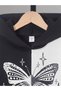 Children's Butterfly Printed Two Color Bottom Top Tracksuit Set - 2