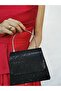 Women's Black Clutch Portfolio Handbag Wedding Engagement Evening Bag - 4