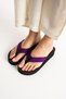 Beach Women's Platform Wedge Heel Fabric Flip Flops Pool Sea Beach Slippers - 2