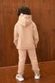 Kids Children's Ear Detailed Hoodie Black Bottom Top Unisex Children's Set - 4