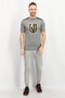 Men Sportswear Fit Embroidered Logo Outdoor T-Shirt, Grey - 3