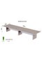 Zelda Conference Table | Office Conference cum Meeting Table, Light Concrete_480cm - 5