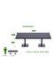 Ristoran Bar Table Square Base - 8 Seater Cocktail Bistro Table for Pub - Black - 4