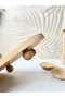 Bamboo Oval Stand with Ball Legs 24 cm X 14 cm X 4 cm - 4