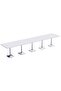 Bar Table Square Base 20 Seater Cocktail Bistro Table for Pub_White